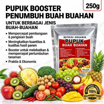 Pupuk Booster Organik 250gr Untuk Buah Buahan 